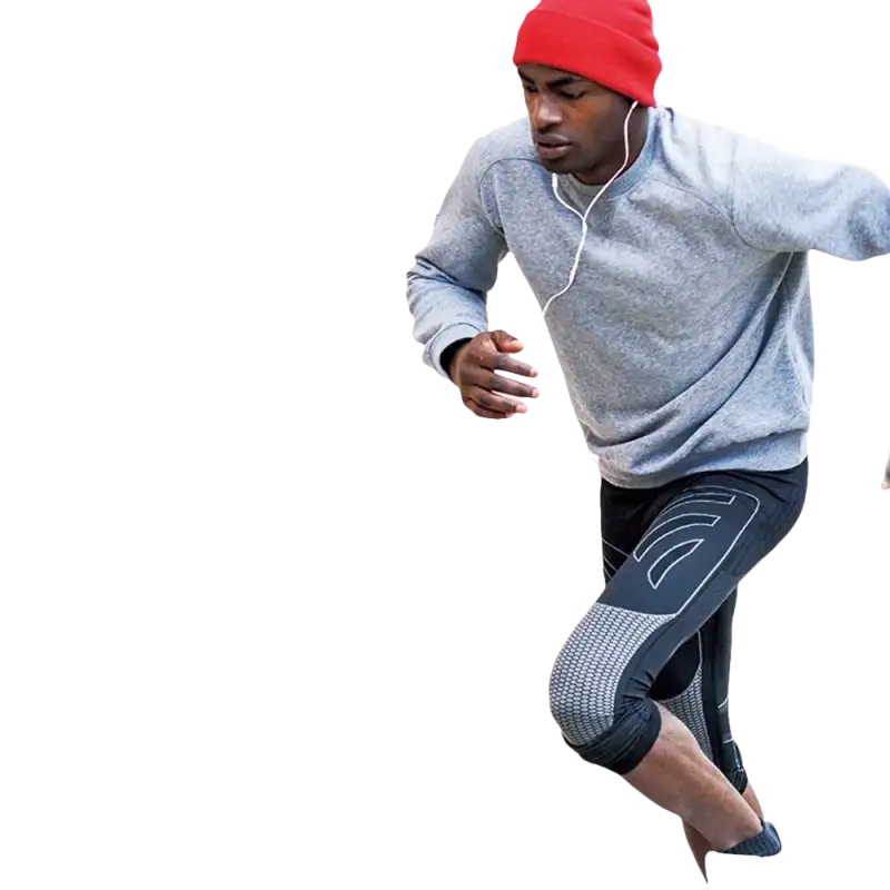 Man in workout gear.