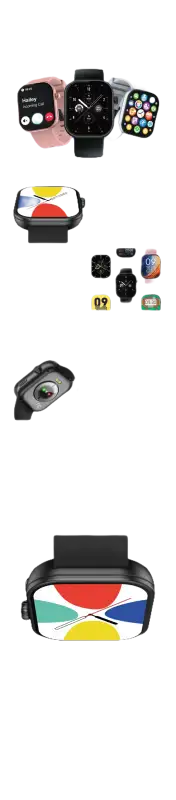 Smartwatch with multiple display options and health-tracking features.