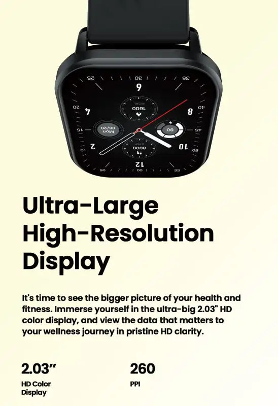 New Zeblaze GTS 3 Voice Calling Smart Watch Ultra-big 2.03’’ HD Screen 24H Health Monitor 100 + Sports Modes 200