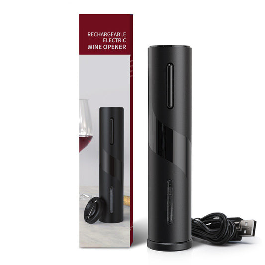 Qier USB Rechargeable Electric Wine Bottle Opener – Sleek & Effortless Cork Removal 🍷🔋