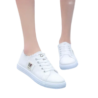 White canvas sneakers.