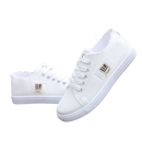Pair of white canvas sneakers.