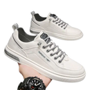 White leather casual shoes.