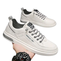 White leather casual shoes.