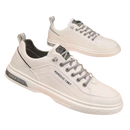 White leather casual shoes.