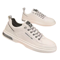White leather casual shoes.