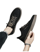 Black casual sneakers.