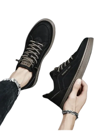 Black casual sneakers.