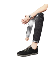 Black casual shoes.
