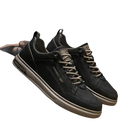 Black leather casual shoes.