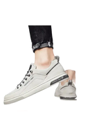 White leather casual sneakers.