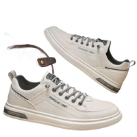 White leather casual shoes.