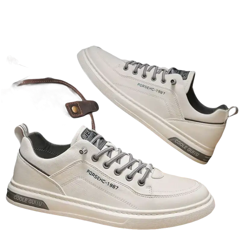 Comfy White Shoes Men Breathable Leather Goodness