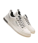 White leather casual shoes.