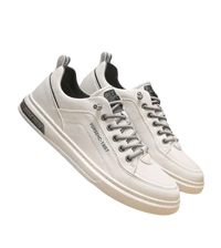 White leather casual shoes.