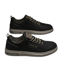 Pair of black casual shoes.
