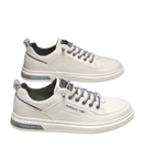 Pair of white casual sneakers.