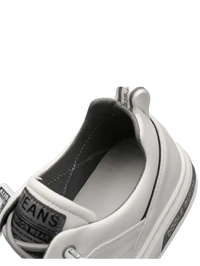 White sneaker interior.