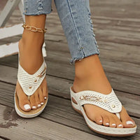 2025 Summer Womens Orthopedic Sandals Orthopedic Flip-Flops With Arch Support Thick Sole Slippers Non-Slip For Daily