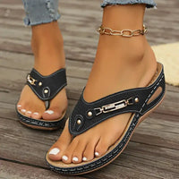 2025 Summer Womens Orthopedic Sandals Orthopedic Flip-Flops With Arch Support Thick Sole Slippers Non-Slip For Daily