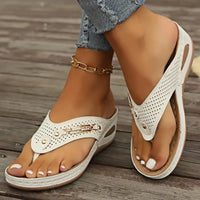 2025 Summer Womens Orthopedic Sandals Orthopedic Flip-Flops With Arch Support Thick Sole Slippers Non-Slip For Daily