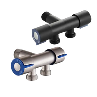 Two-way faucet splitter.