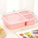 4-Compartment Snack Keeper with Clear Lids - 1000ml / Pink