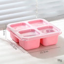 4-Compartment Snack Keeper with Clear Lids - 670ml / Pink