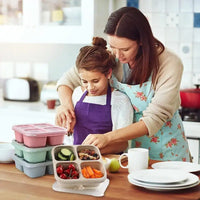 4-Compartment Snack Keeper with Clear Lids