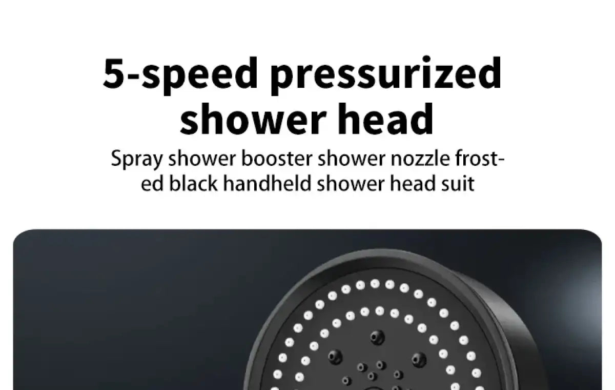 5 Mode Pressure Boost Shower Head Multifunction Adjustable Large Water Yield Shower Nozzle Massage Shower Bathroom
