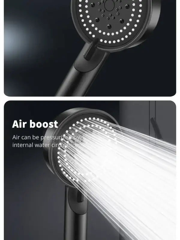 5 Mode Pressure Boost Shower Head Multifunction Adjustable Large Water Yield Shower Nozzle Massage Shower Bathroom