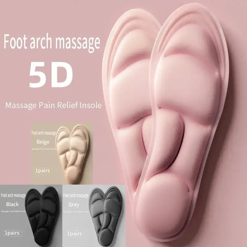 Happy Feet Pink Massage Memory Foam Shoe Sole Insoles