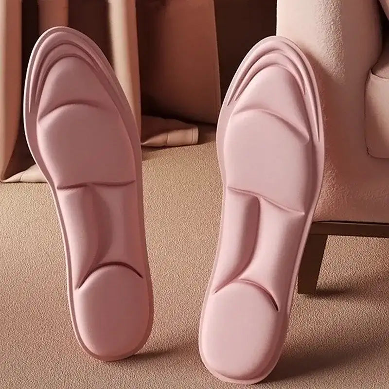 Happy Feet Pink Massage Memory Foam Shoe Sole Insoles