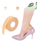 Skin-tone heel blister tape.