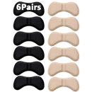 Six pairs of black and beige heel cushion inserts.