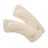 Beige fabric heel grips.