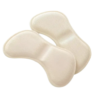 Beige fabric heel grips.