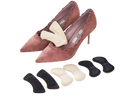 Pink high heels with shoe inserts.