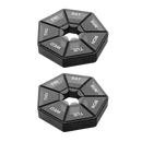 Two black, seven-day pill organizers.