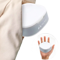 White and gray pill box.