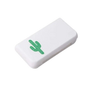 White rectangular box with cactus design.