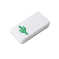 White rectangular box with cactus design.
