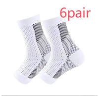 ActiveGuard Compression Toe Socks - White / LXL / 6pair