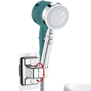 Adjustable chrome shower head.