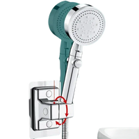 Adjustable chrome shower head.