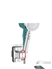 Adjustable shower head bracket.