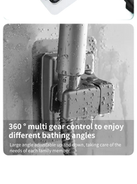 Adjustable shower head holder.