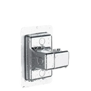 Chrome shower head holder.