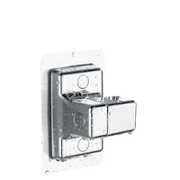 Chrome shower head holder.