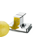 Chrome shower head holder.